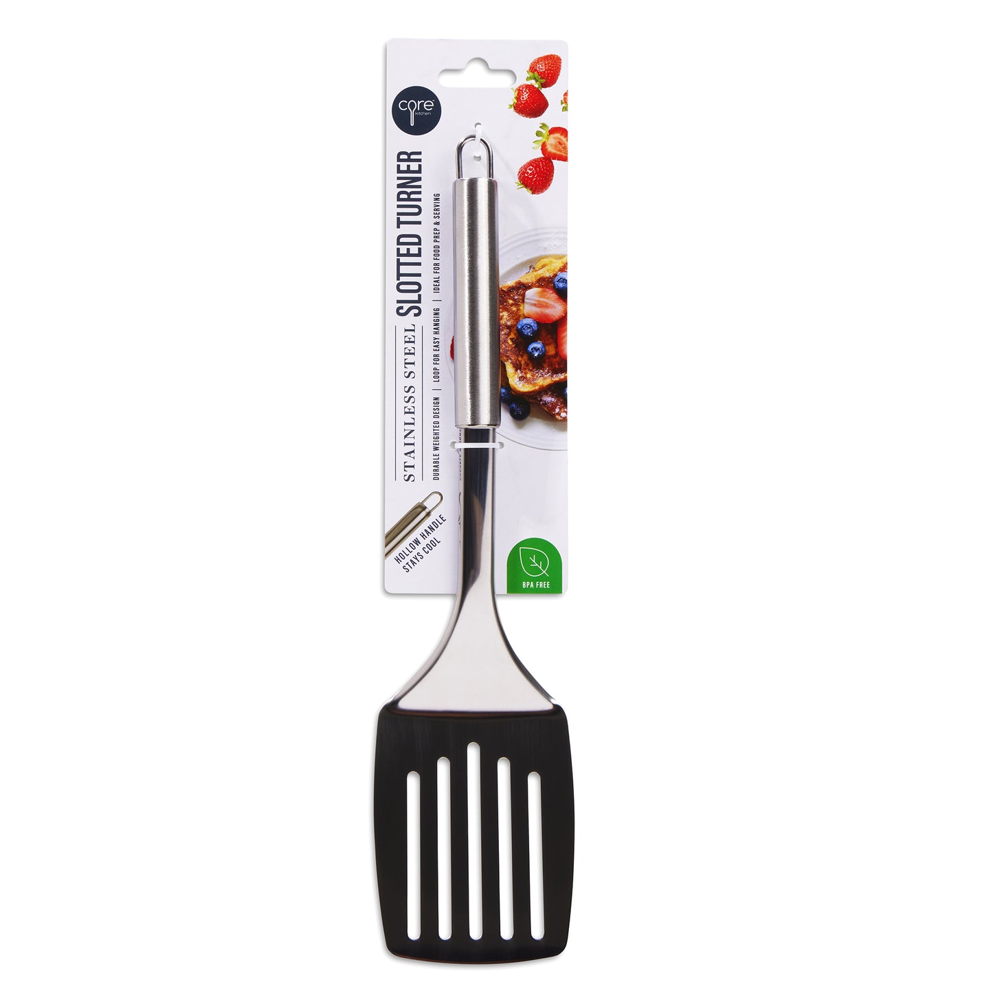 Premium Stainless Steel Slotted Turner Silver