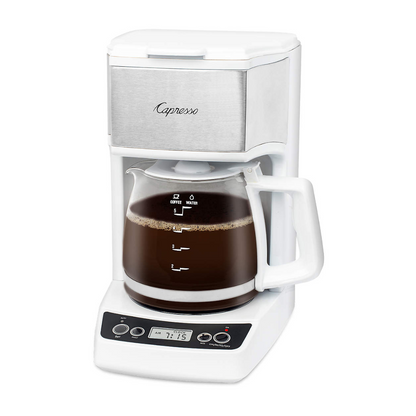 5-Cup Mini White Drip Coffee Maker - White