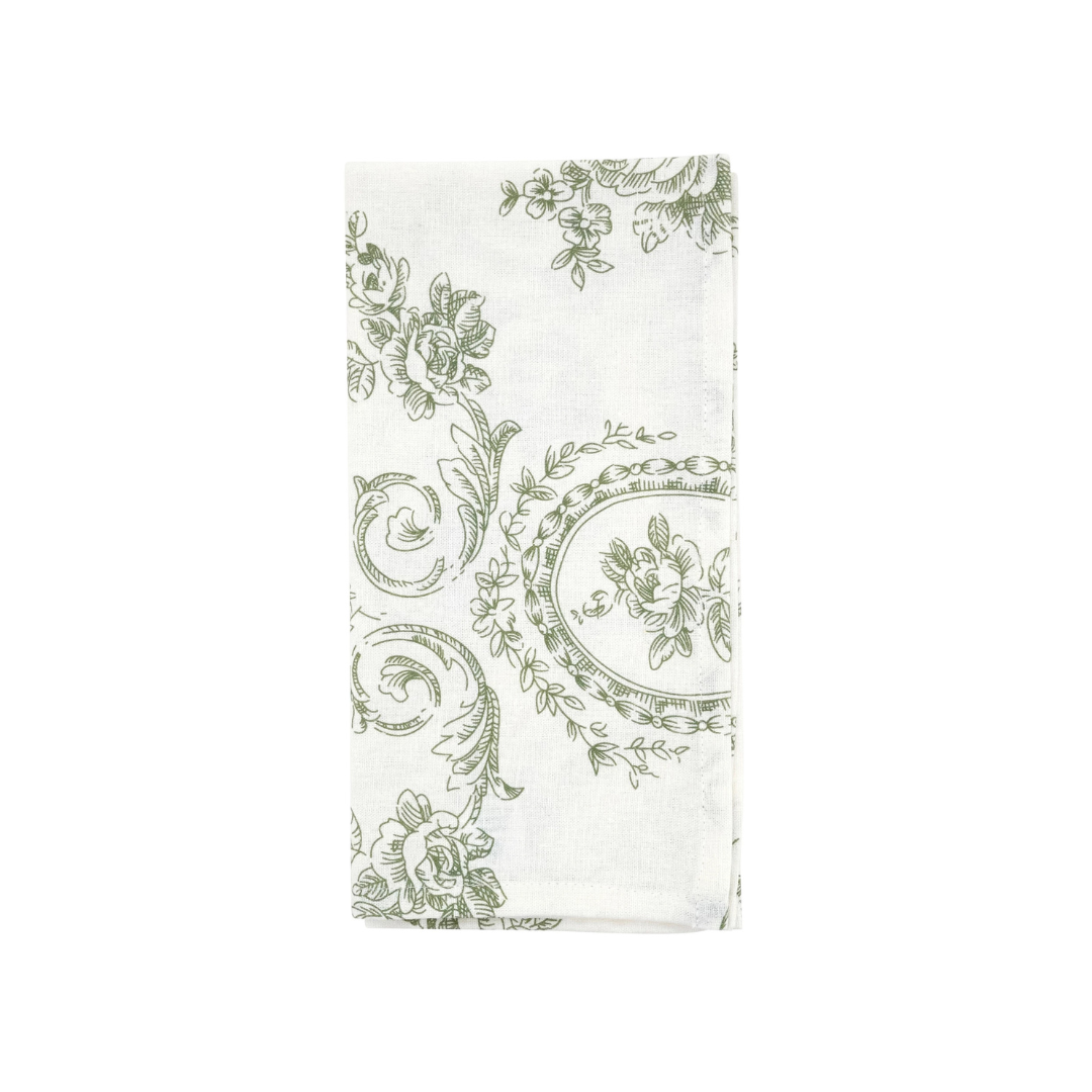 Toile Floral Napkin Set Of 4