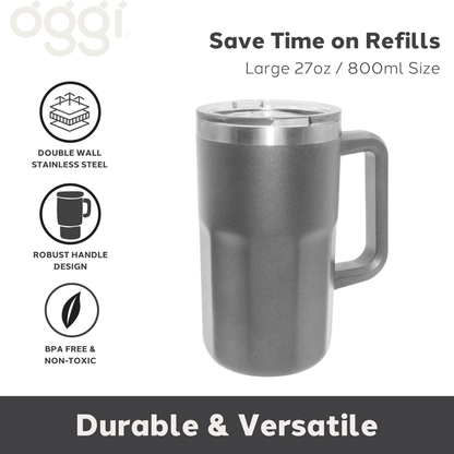 27 OZ Beer Mug Grey