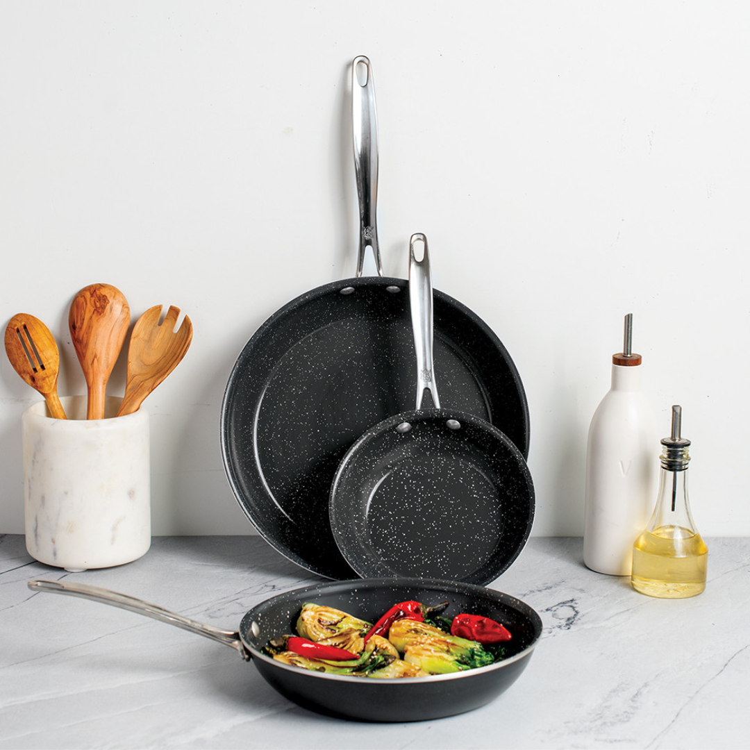 Basalt 3 Piece Frying Pan Set