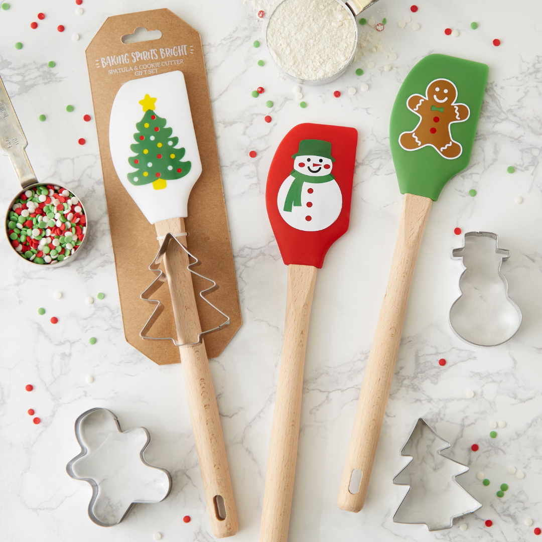 Christmas Tree Spatula And Cookie Cutter Gift Set