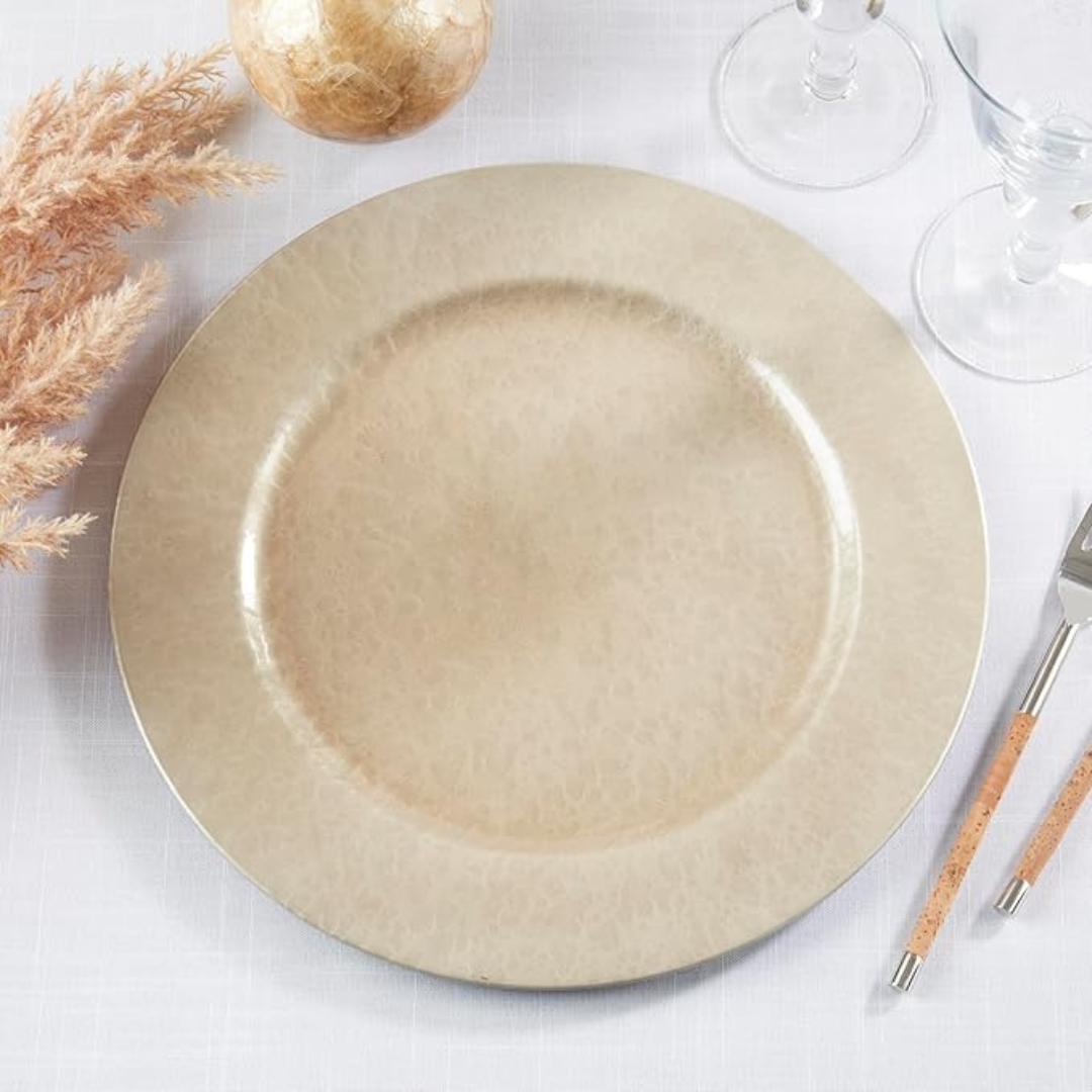 Faux Mother Of Pearl Charger Set of 4