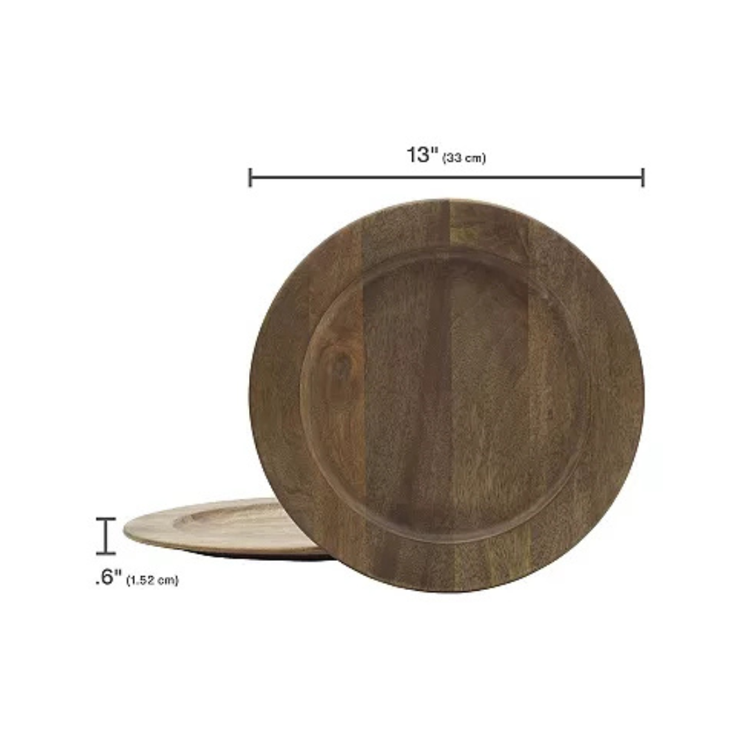 Round Charger Plates, Set of 4