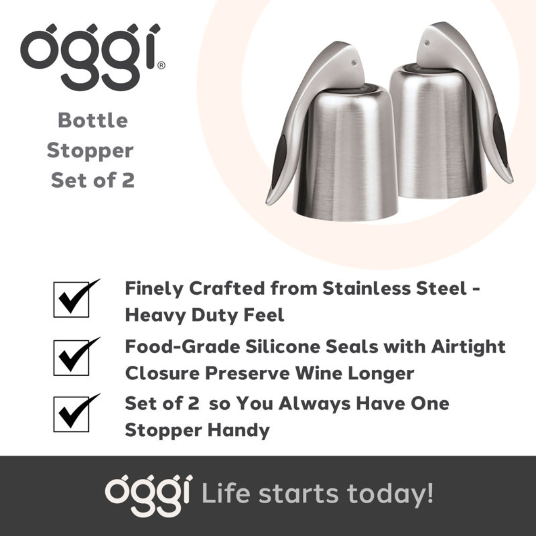 Set of 2 Lever Bottle Stoppers