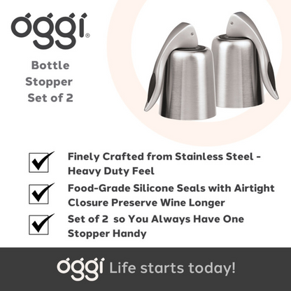 Set of 2 Lever Bottle Stoppers