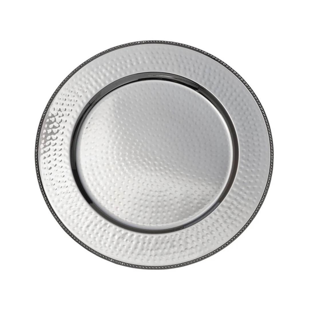 Silver Set of 4 Charger Plates