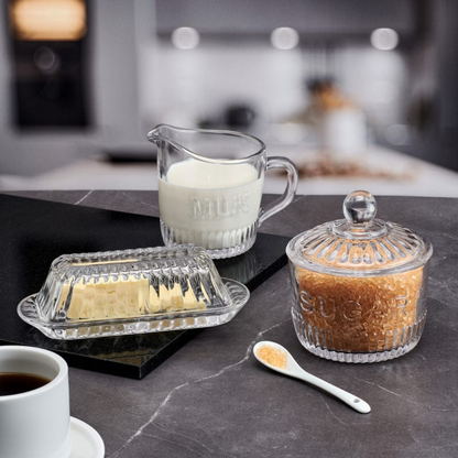 Everyday White® Bistro Covered Butter, Sugar and Creamer Hostess Set