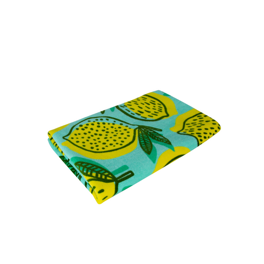 Lemons Velour Beach Towel 30" x 60"