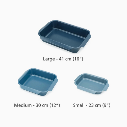 Nest™ Oven Non-stick 3-piece Blue Roasting Tray Set