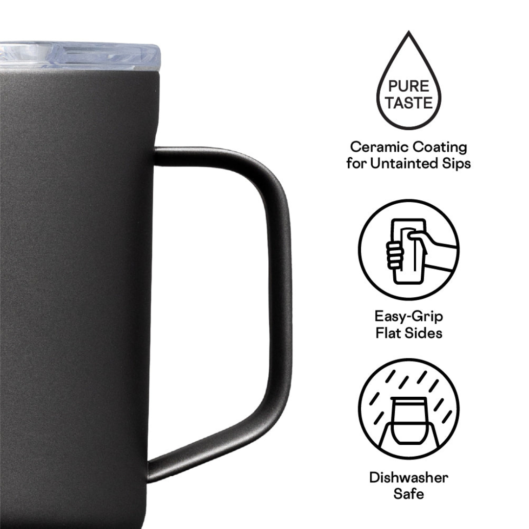 Pure Taste Insulated Coffee Mug - Ceramic Slate/Grey