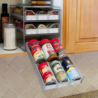 Three-Tier Tilt-Down Spice Drawer