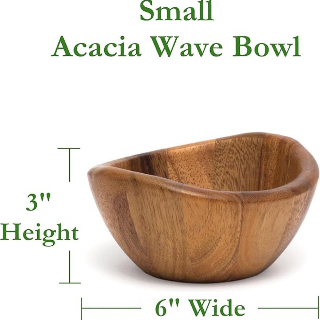 Acacia Wave Bowl, Small