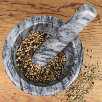 Marble Mortar & Pestle Gray