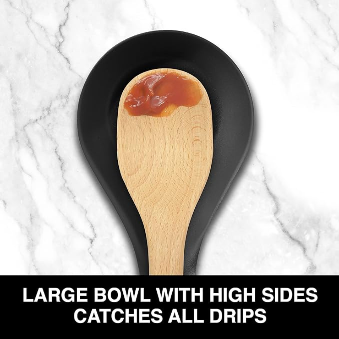Stainless Steel Spoon Rest - Black