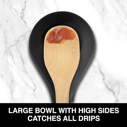 Stainless Steel Spoon Rest - Black