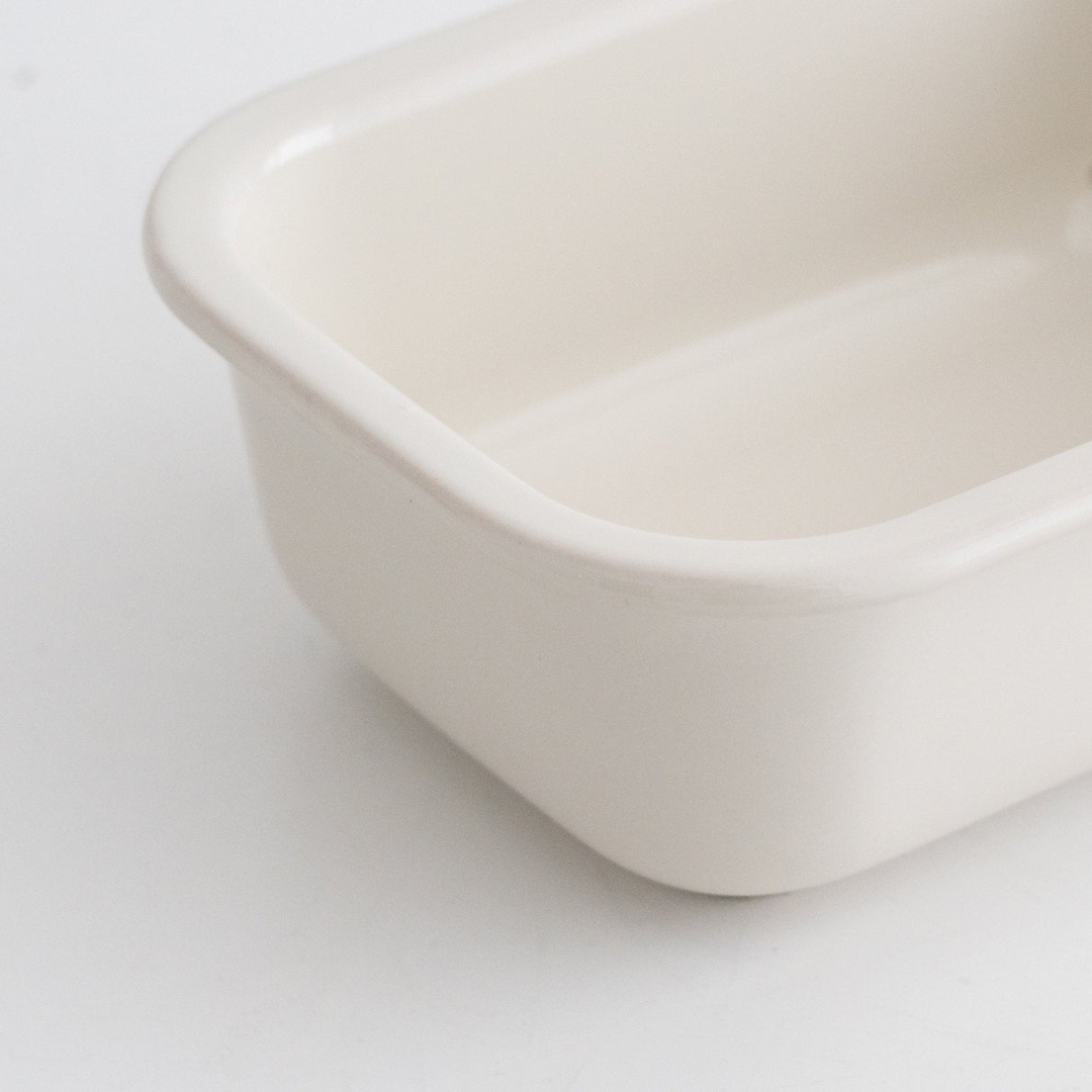 Glossy Solid Stoneware Container With Tempered Glass Lid (Cannoli Creme) - 24 oz