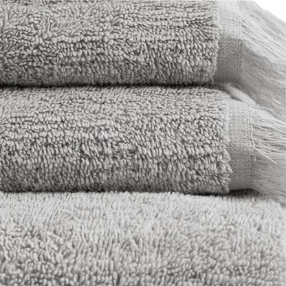 Nova Cotton Dobby Slub 6 Piece Towel Set - Grey