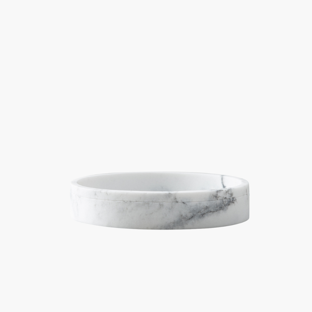 Michaelangelo Soap Dish Resin White/Grey Marble