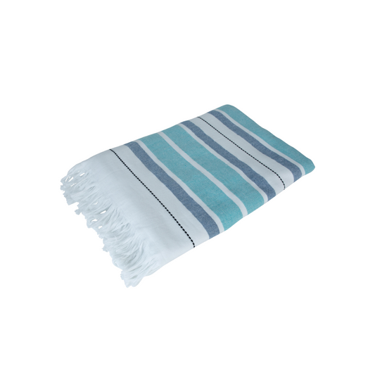 Antalya Beach Towel With Fringe 35" x 70" Teal