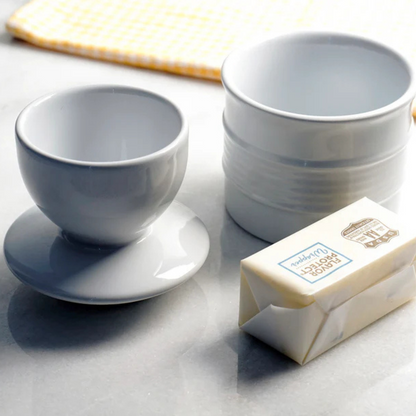 Stoneware Butter Pot - White