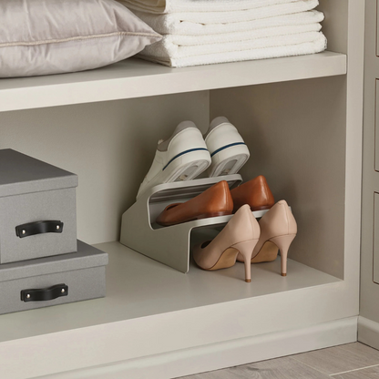 Shoe-In™ Space-saving Ecru Shoe Rack