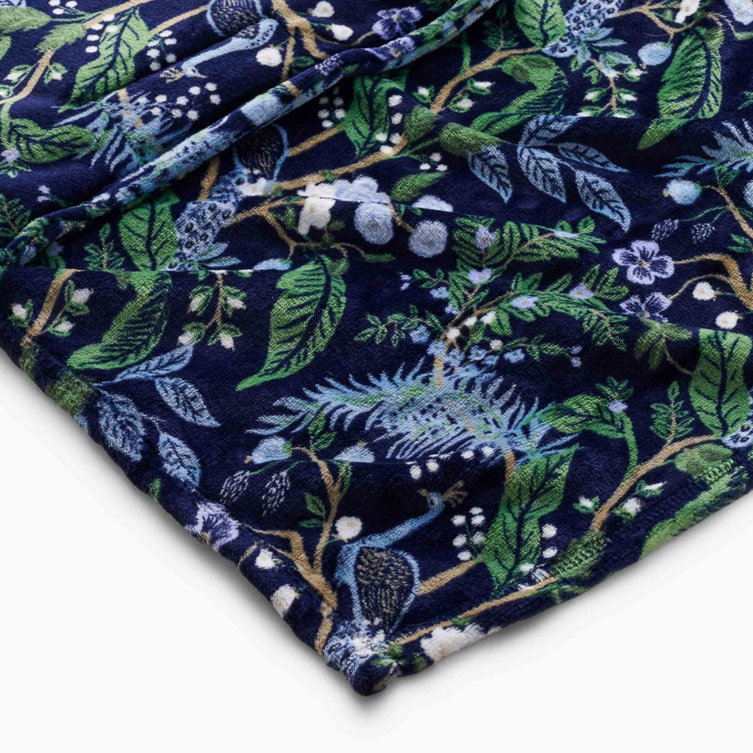 Peacock Travel Fleece Blanket