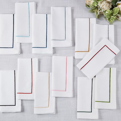 Embroidered Line Design Napkin Set Of 4