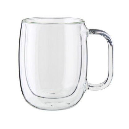 Sorrento Plus 4-pc Double Wall Glass Coffee Mugs