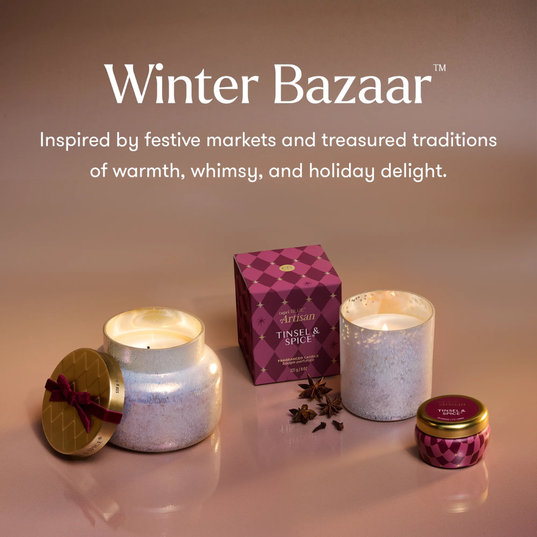 Tinsel & Spice Winter Bazaar Boxed Tumbler Candle