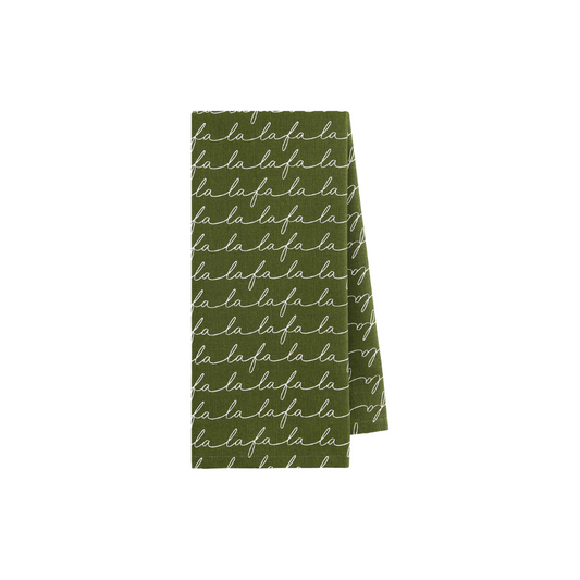 Under The Mistletoe Dishtowel Green Lalala