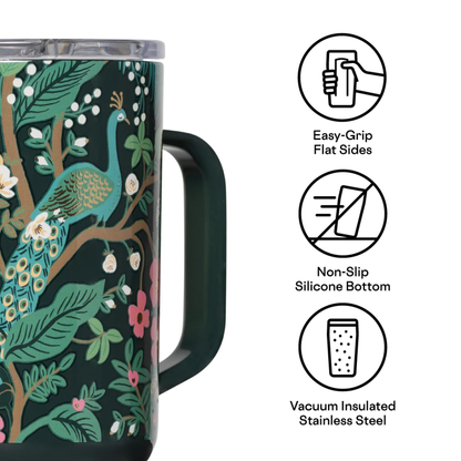 Mug - 16oz Rifle Paper - Peacock Blue