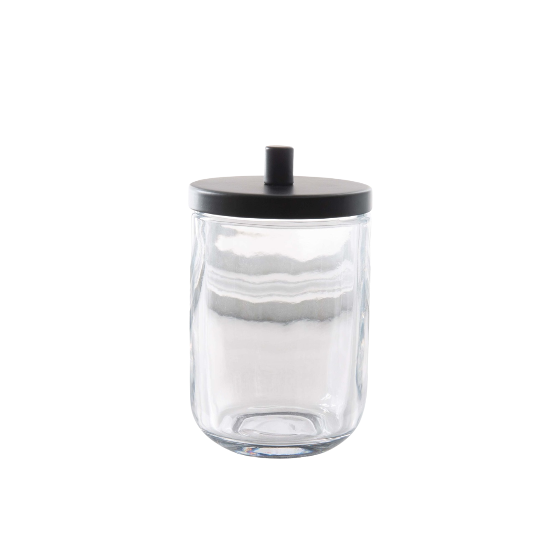 Jasper Cotton Jar Glass Clear/Black