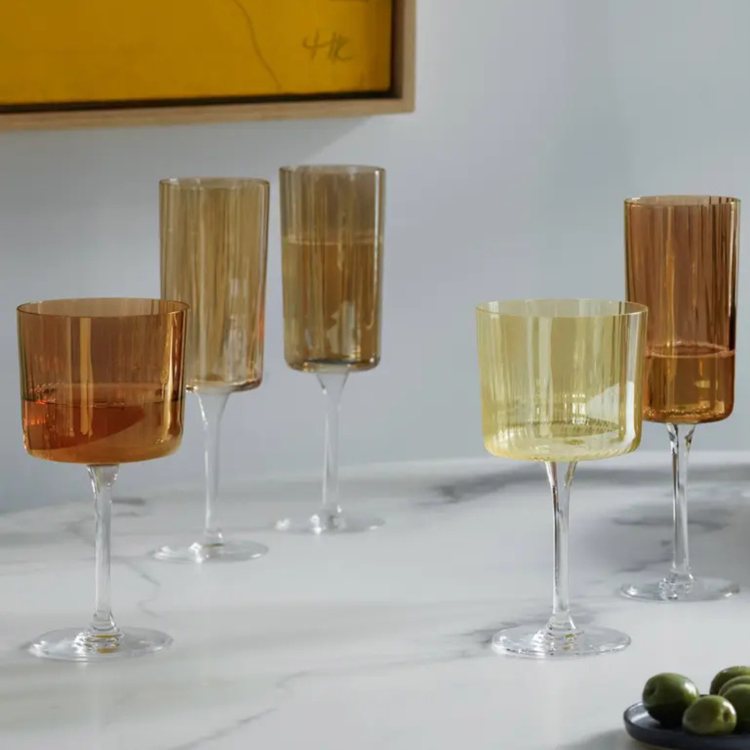 Gems Champagne Flute 7oz Assorted Ambe