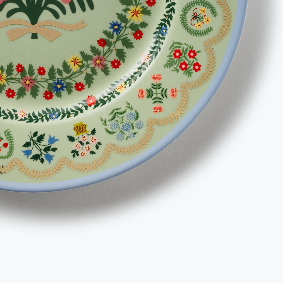 Rosette Porcelain Dessert Plate Set