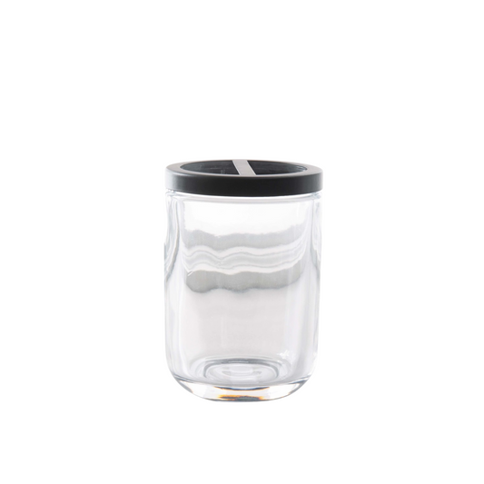 Jasper Toothbrush Holder Glass Clear/Black