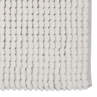 Puff Chunky Microfiber Bath Mat White 20x32