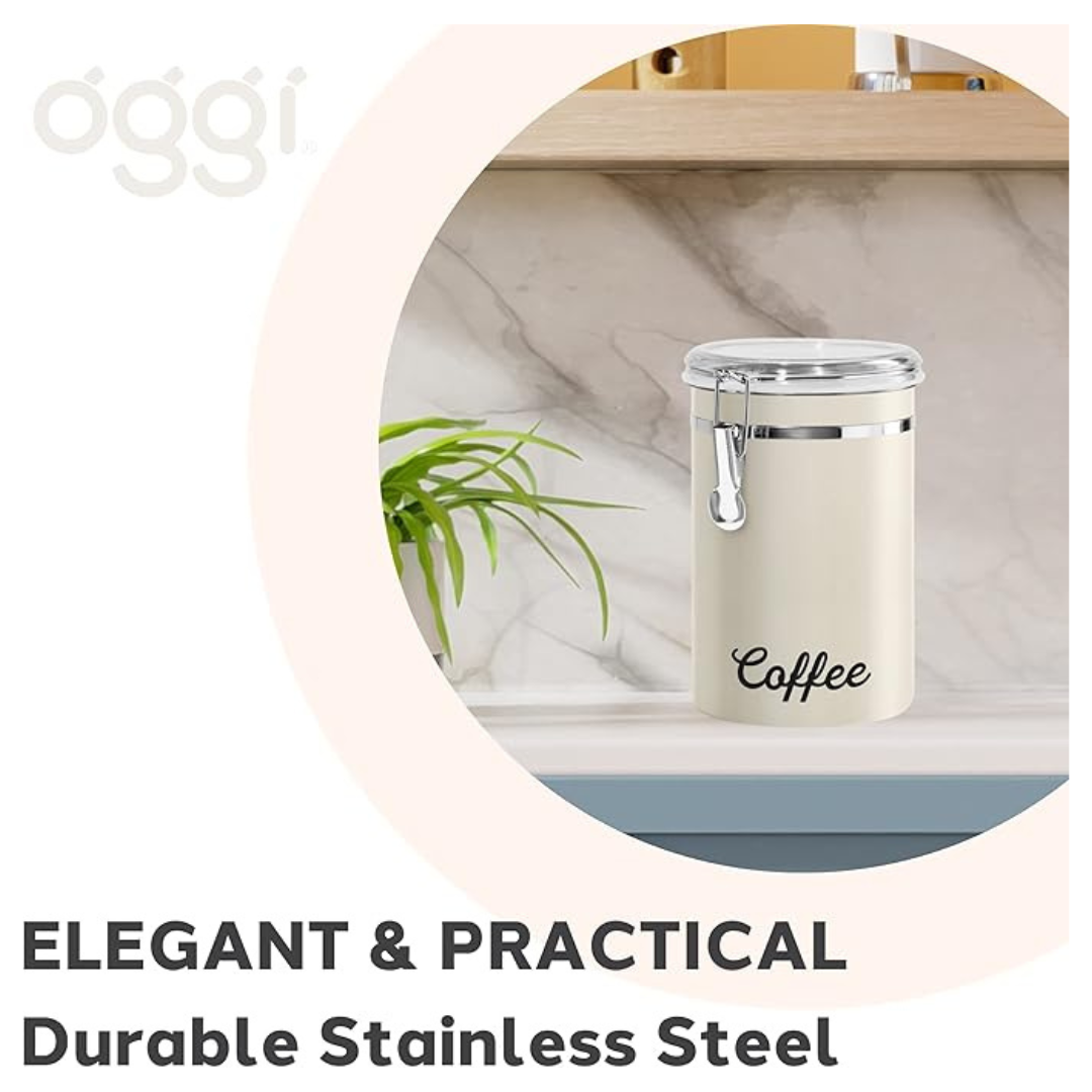 Stainless Steel "COFFEE" Clamp Canister