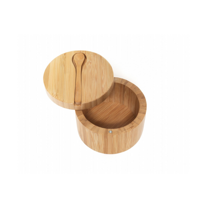 Bamboo Salt Box with Spoon