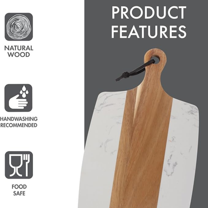 Acacia & White Marble / Serving Board