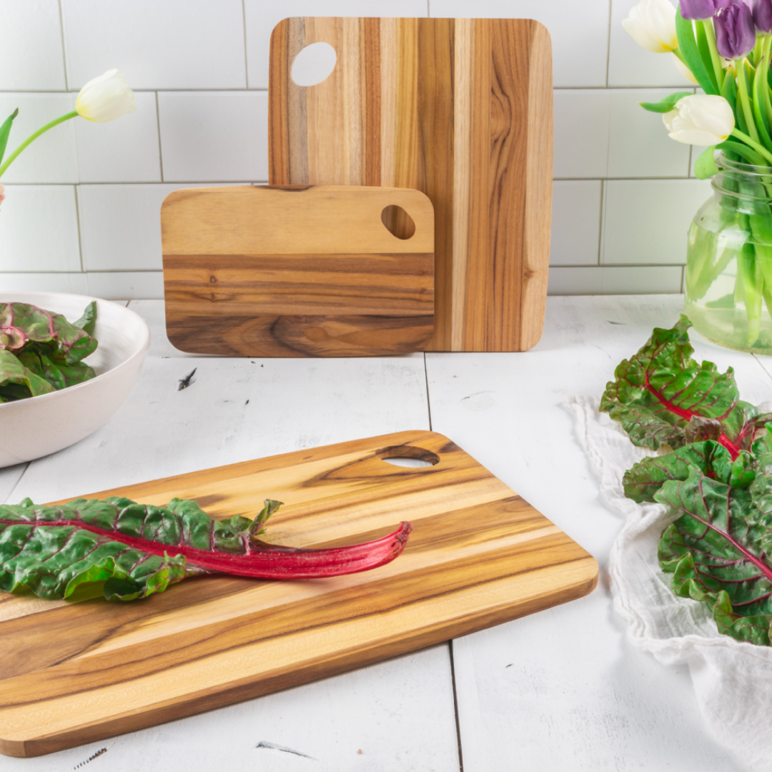 Teak Cutting Boards, Set of 3