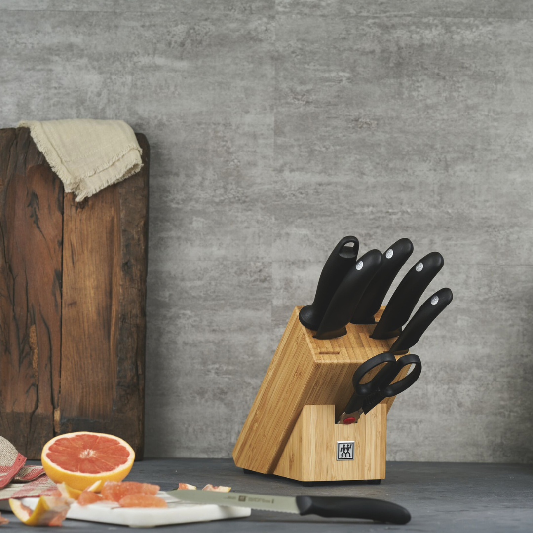 Style, Knife Block Set 8Pcs-Nature Bamboo