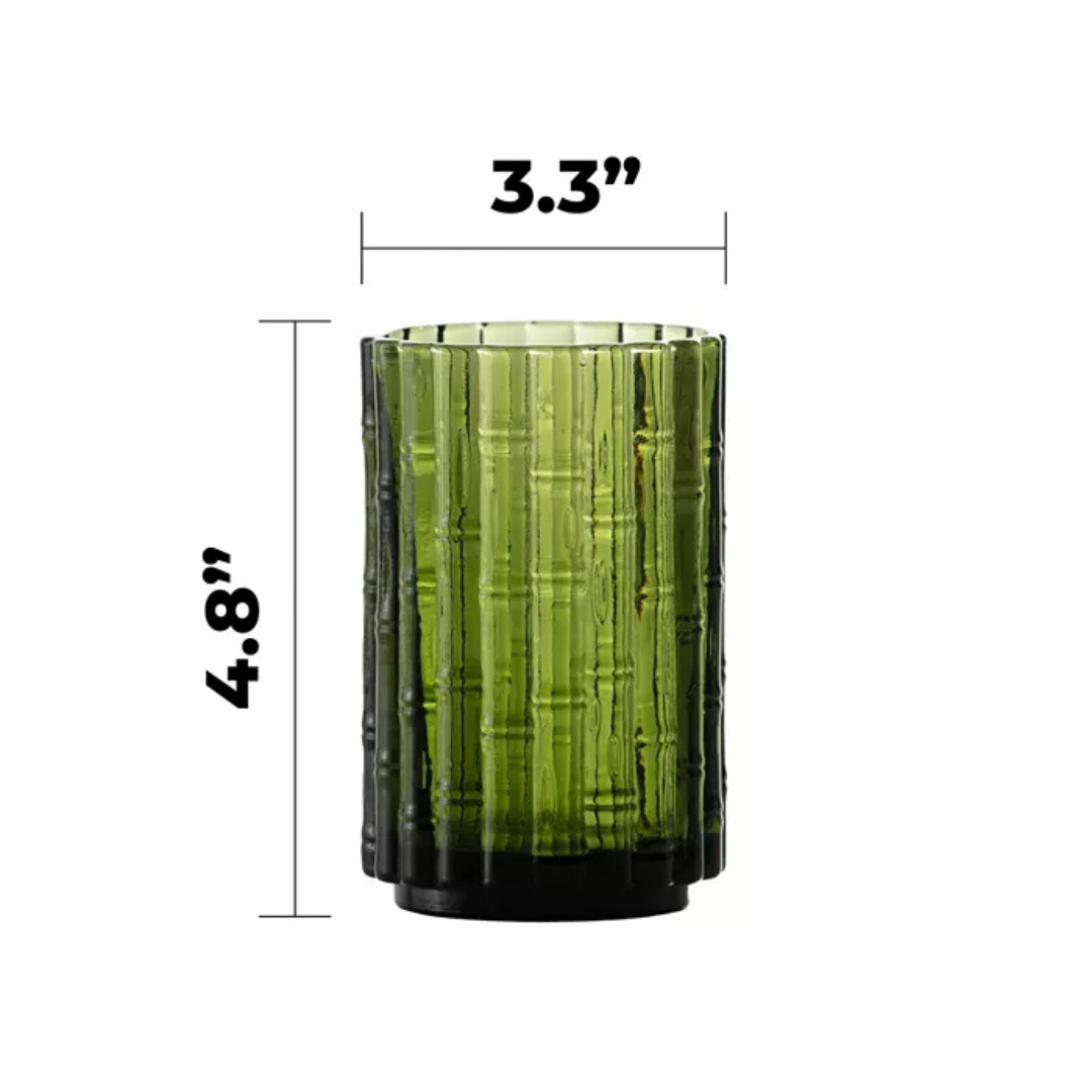 Mahalo Palm Green Beverage 13.5 oz, Set of 4