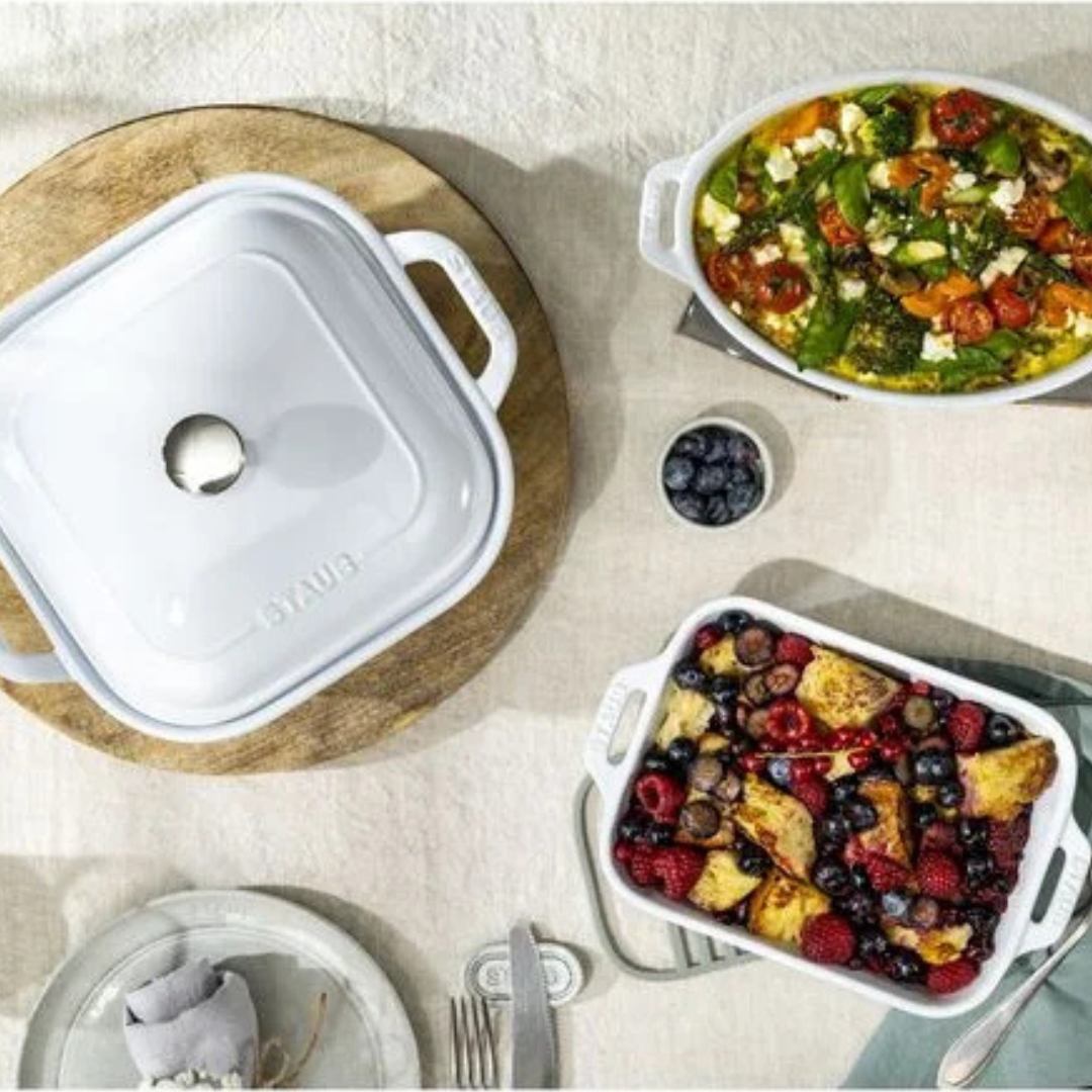 Staub Ceramic Mixed Baking Dish 4 Piece Set - White