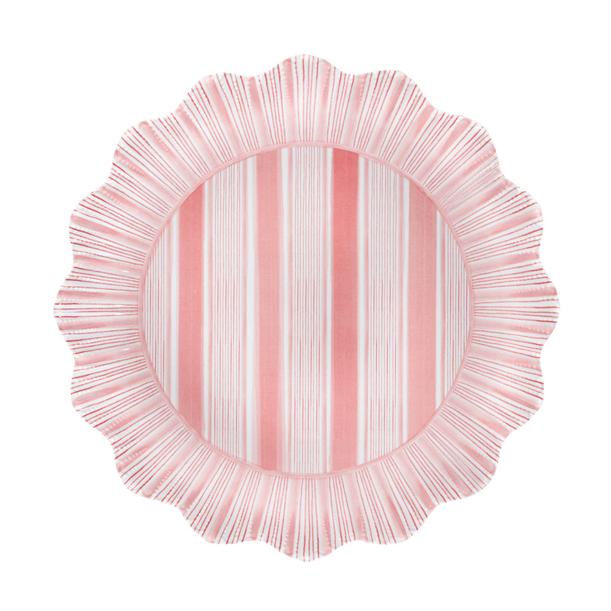 Cabana Stripe Melamine Dinner Plate Assorted Set/4 - Multi
