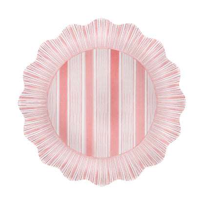 Cabana Stripe Melamine Dinner Plate Assorted Set/4 - Multi