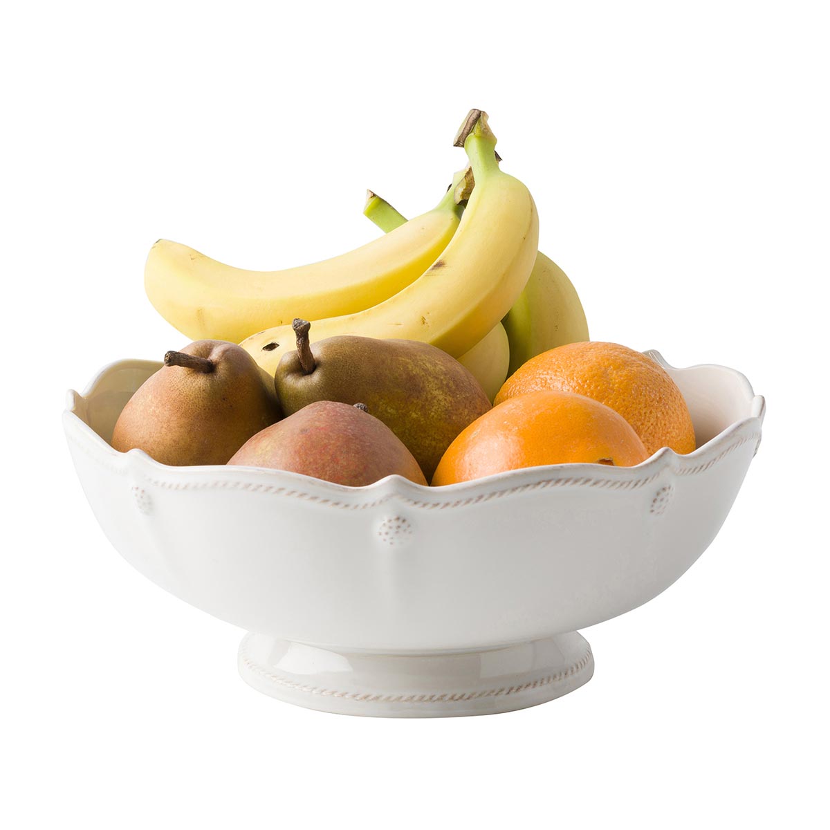 Berry & Thread 11" Footed Fruit Bowl - Whitewash