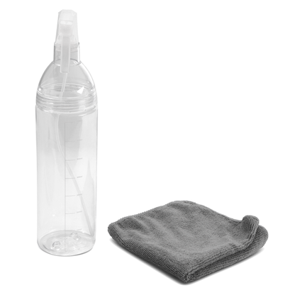 Pure Clean Spray Bottle With 3 Cleaning Cloths Smoke