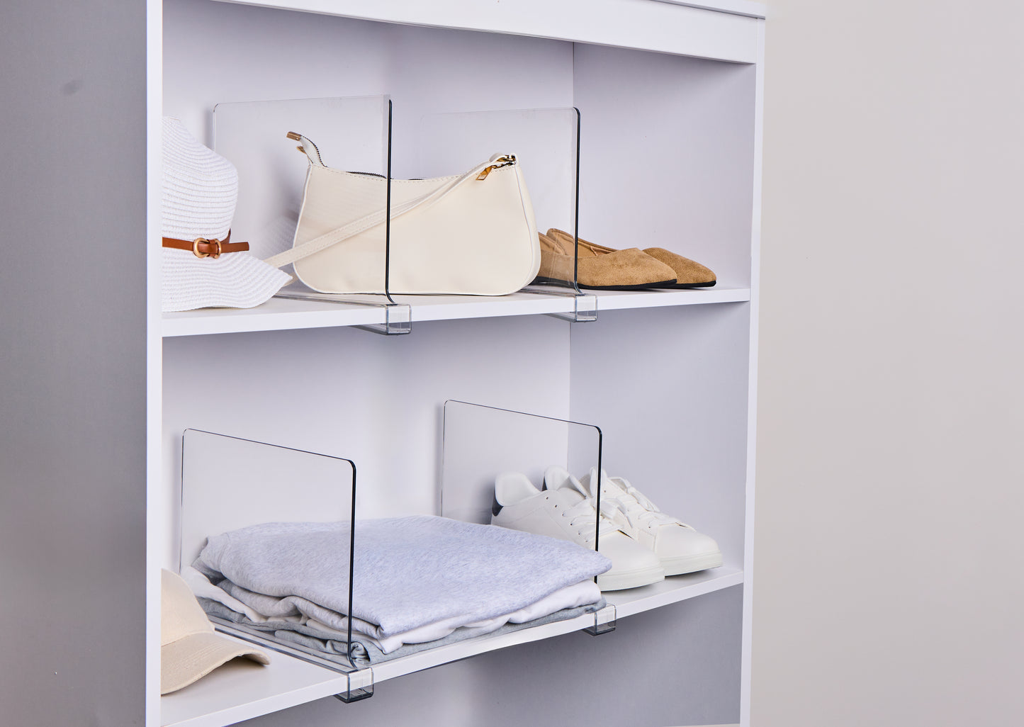 Set Of 4 Plastic Shelf Dividers