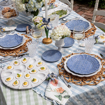 Jardins du Monde Side/Cocktail Plate Assorted Set/4 - Chambray